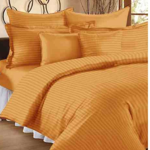 Plum Fitted 100% Cotton King Size Bedsheet Set with Pillow Covers by Florida